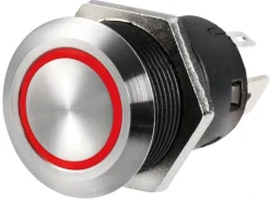 INTERRUPTEUR FLAT INOX ROUGE - OSCULATI