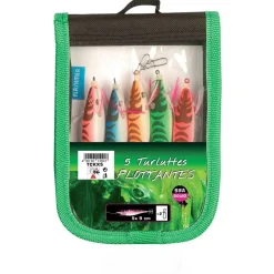 KIT 5 TURLUTTES SEA SQUID NON PLOMBÉES FLOTTANTES