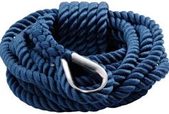 KIT AMARRAGE BLEU POLYESTER 3 TORONS AVEC EPISSURE ET COSSE INOX RENFORCEE | OSCULATI