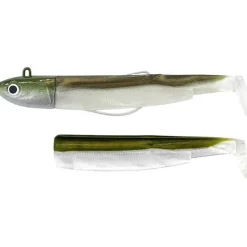 Kit Leurre Off Shore Souple Armé Black Minnow 120 +Tête Plombée FIIISH