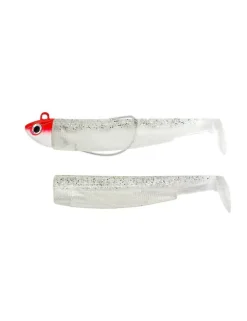 Kit Leurre Search Souple Armé Black Minnow 120 +Tête Plombée 18G FIIISH