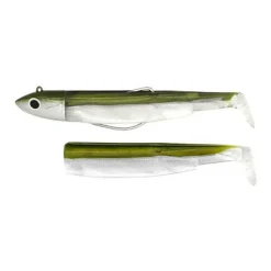 Kit Leurre Souple Armé Black Minnow 70 +Tête Plombée Off Shore FIIISH