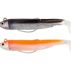 Kit Leurre Souple Armé Black Minnow 70 +Tête Plombée Off Shore FIIISH