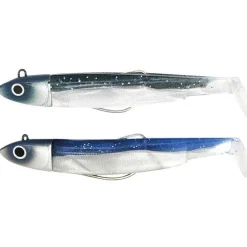Kit Leurre Souple Armé Black Minnow 90 +Tête Plombée Off Shore FIIISH