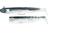 Kit Leurre Souple Armé Black Minnow 90 +Tête Plombée Off Shore FIIISH
