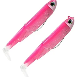 Kit Leurre Souple Armé Black Minnow 70 +Tête Plombée Shore FIIISH