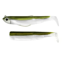 Kit Leurre Souple Armé Black Minnow 70 +Tête Plombée Shore FIIISH