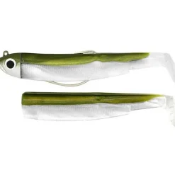 Kit Leurre Souple Armé Black Minnow 90 +Tête Plombée SHORE FIIISH
