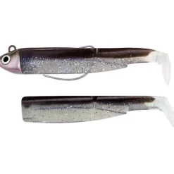 Kit Leurre Souple Armé Black Minnow 90 +Tête Plombée Search FIIISH