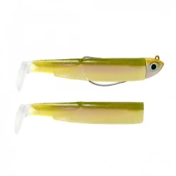 Kit Leurres Souple Armé Black Minnow 90 +Tête Plombée Shore -FIIISH