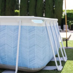 KIT PISCINE CHEVRON RECT TUBULAIRE L x l x h : 4.00 x 2.00 x 1.00 m INTEX