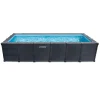 KIT PISCINE GRAPHITE RECT TUBULAIRE (L)6.00 x (l)3.00 x (h)1.24m INTEX