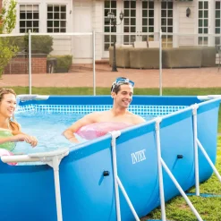 KIT PISCINE METAL FRAME JUNIOR RECT TUBULAIRE (L)4.50 x (l)2.20 x (h)0.84m INTEX
