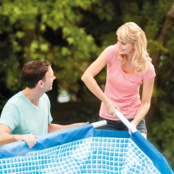 KIT PISCINE METAL FRAME JUNIOR RECT TUBULAIRE (L)4.50 x (l)2.20 x (h)0.84m INTEX