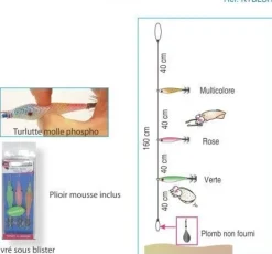 KIT TURLUTTE FLASHMER SHAMALO 6CM X3