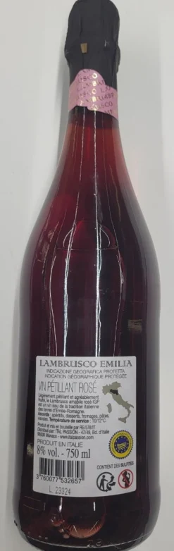 LAMBRUSCO ROSE DOUX 8° 75CL ANDREA BERRO