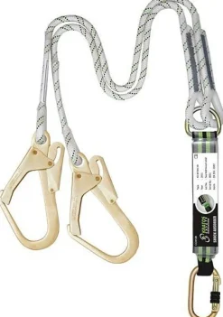 Longe Y 1.5 m avec absorbeur et mousquetons - Kratos Safety