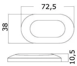 Lumière de courtoisie étanche en inox - LED - sans encastrement - Osculati
