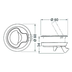 Lève-plancher nylon blanc sans serrure