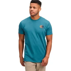 M FADED SS TEE Creek Blue - BLACK DIAMOND