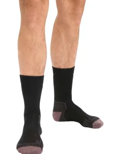 M HIKE+ MED CREW BLACK/MINK ICEBREAKER