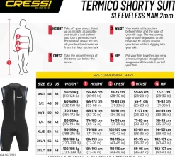 Maillot de nage TERMICO homme 2 mm CRESSI SUB