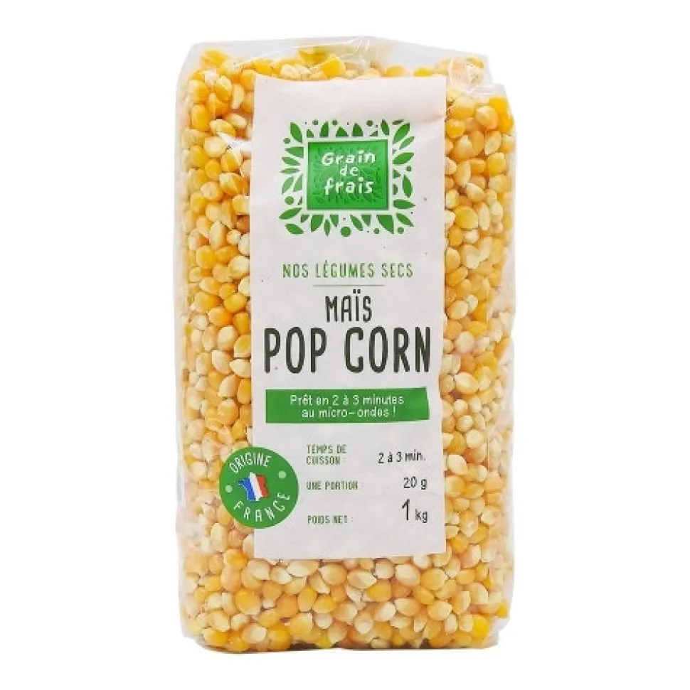MAIS POP CORN France 1KG GRAIN DE FRAIS