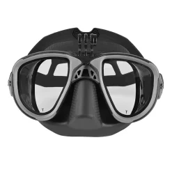 Masque de chasse sous-marine MARTIAN noir avec support caméra C4