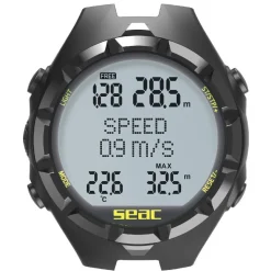 Montre ordinateur chasse sous-marine apnée APNEA HR noir/jaune SEAC SUB