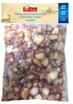 MORCEAUX TENTACULES D'ENCORNET CUITS 1KG