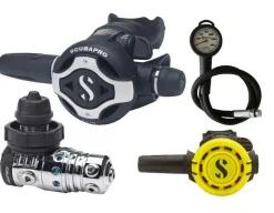 Pack détendeur MK25 EVO S620TI DIN SCUBAPRO + Octopus R105 SCUBAPRO & manomètre