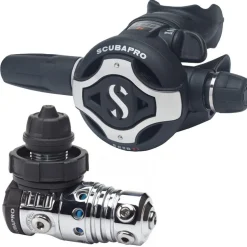Pack détendeur MK25 EVO S620TI DIN SCUBAPRO + Octopus R105 SCUBAPRO & manomètre