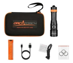 Pack lampe rechargeable D530V 1200 lumens ORCATORCH + Fixation 