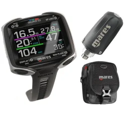 Pack ordinateur de plongée QUAD Ci MARES + Emetteur LED 2.0 MARES + Sacoche CRUISE DIVER MARES