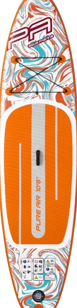 Pack paddle gonflable PURE AIR 10'6 AQUA MARINA (sup. pompe. pagaie. leash)