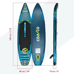 Pack paddle gonflable REGENT HORIZON 11'8 COASTO (sup. pompe. pagaie. leash. sac transport)