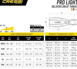 Palmes de plongée réglables PRO LIGHT noir CRESSI SUB