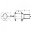 Passe-coque AISI 316 1 1/4" x 39 mm