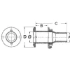 Passe-coque AISI 316 3/8" x 15 mm