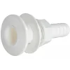 Passe-coque plastique blanc avec embout 1"1/2