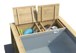 PISCINE BOIS POOL'N BOX 6.20x2.50XHt: 1.33 - Piscine avec coffre de rangement intégré