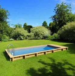PISCINE BOIS POOL'N BOX 6.20x2.50XHt: 1.33 - Piscine avec coffre de rangement intégré