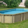 PISCINE BOIS TROPIC+ 540 5.23x3.13x1.20M - Octogonale allongée. Pin. Filtration incluse