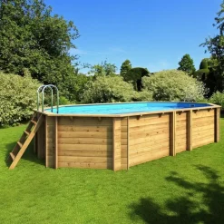 PISCINE BOIS TROPIC+510 4.95X3.45Xht1.2M - Octogonale allongée