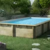 PISCINE BOIS WEVA 6X3 6X3XHt1.46 - Piscine rectangulaire avec filtres à sable et de 1m46 de hauteur