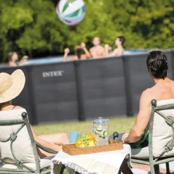 PISCINE GRAPHITE RECTANGULAIRE 4MX3MX1.24M INTEX