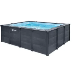 PISCINE GRAPHITE RECTANGULAIRE 4MX3MX1.24M INTEX