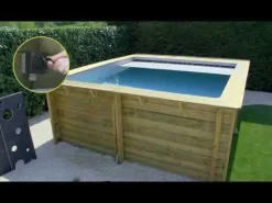 PISCINE URBAINE 6.00x2.50xHt1.33M avec Volet Immergé automatique. Filtre à sable. Pompe à chaleur et Coffre de filtration