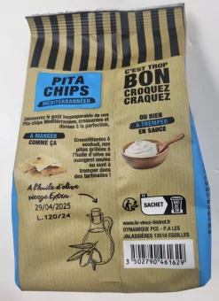 PITA CHIPS MEDITERRANEEN 90G LE VIEUX BISTROT