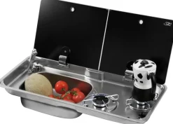 PLAN DE CUISSON 2 feux - AVEC COUVERCLE EN VERRE TREMPÉ FUMÉ - SÉRIE FL - CAN